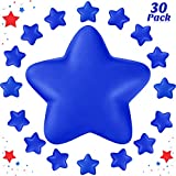 30 Pieces Star Stress Ball Stress Relief Balls Mini Foam Stress Ball for School Carnival Reward, Student Prizes, Party Bag Fillers (Blue)