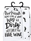 Primitives by Kathy 33209 LOL Made You Smile Dish Towel, 28" x 28", True Friends