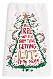 Primitives by Kathy LOL Made You Smile Christmas Dish Towel, 28 x 28-Inches, Getting Lit