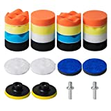 STUHAD 3-Inch Polishing Pad Kit, 24pcs Sponge Buffing Pads for Car Foam Drill, Drill Buffer Attachment for Waxing, Polishing, Sealing Glaze