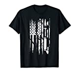 American Flag Woodworking Gift Carpenter Wood Working T-Shirt