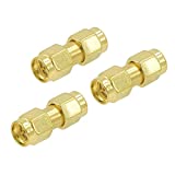 VCE SMA Male to SMA Male Connectors 3-Pack, RF Coaxial Adapter SMA Male Coupler for Antenna, Radio, WiFi, HT
