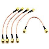 SDTC Tech 5pcs RF Coaxial Coax Cable Assembly SMA Male to SMA Male Antenna Extender Cable Adapter Jumper(6 inch/15cm)