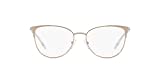 A|X Armani Exchange Women's AX1034 Metal Cat Eye Prescription Eyeglass Frames, Rose Gold/Demo Lens, 52 mm