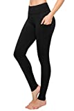 SATINA High Waisted Yoga Leggings with Pockets Super Soft | Reg & Plus Size (Plus Size, Black)