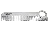 Chicago Comb Model 1 Standard, Made in USA, Stainless Steel, Anti-Static, Patented Design, Ultra-Smooth, Strong, & Durable, 5.5 in. (14 cm) Long, Medium Tines, Ultimate Daily Use, Pocket, Travel Comb