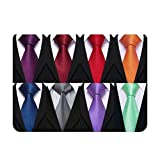 Plain Silk Men Ties Set Solid Color Necktie Set Business Formal Assorted Ties