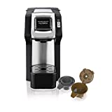 Hamilton Beach 49979 FlexBrew Single-Serve Coffee Maker Compatible with Pod Packs and Grounds,0.41 liters, Black & Chrome