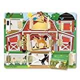 Melissa & Doug Hide and Seek Farm Wooden Activity Board With Barnyard Animal Magnets