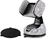 eing Car Phone Mount Cell Phone Holder with One More Air Vent Base,Bling Crystal Universal Phone Mount Holder Cradle for Dashboard,Windshield and Air Vent,Silver