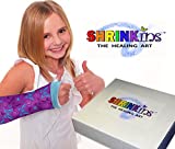 Shrinkins The Healing Art Washable Removable Cast Decorating Cover Party Kit~ Fun, Fashionable Creative Shrink Wrap Decorations for Arm & Leg Casts ~ Uses No Adhesive – Adult & Child Mix