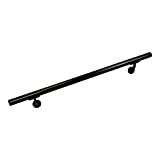 Aluminum Handrail Direct OHR 6' Handrail Section with Mounts - Black - Stair Hand Rail - USA Made Railing- Easy to Install Handrails for Outdoor & Indoor Stairs, Porch & Deck Stair Hand Rail