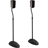 ECHOGEAR Speaker Stands Pair - Height Adjustable with Universal Compatibility - Works with Vizio, Klipsch, Bose, Sony & More - Includes Built-in Cable Management - Great for Surround Sound Setups