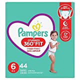 Diapers Size 6, 44 Count - Pampers Pull On Cruisers 360° Fit Disposable Baby Diapers with Stretchy Waistband, Super Pack (Packaging May Vary)