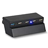 5 Port USB HUB for PS4 Slim Only, USB 3.0/2.0 High Speed Charger Controller Splitter Expander for Playstation 4 Slim