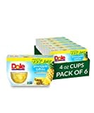 Dole Fruit Bowls Pineapple Tidbits in 100% Juice, Gluten Free Healthy Snack, 4 Oz, 24 Total Cups