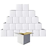 Calenzana 6x6x6 Inches Shipping Boxes Set of 25, Corrugated Cardboard Box for Packing Mailing, White