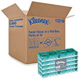 Kimberly-Clark Kleenex 13216 Facial Tissue, 2" Height x 4.75" Width x 8.875" Length, White (60 Boxes of 100 tissues) (total 6000 tissues)"