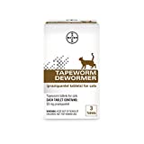 Elanco Tapeworm Dewormer (praziquantel tablets) for Cats and Kittens 6 Weeks and Older, 3-count