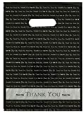 9x12 Black "Thank You" Die Cut Handle Plastic Bags 50/cs- Bags Direct Brand