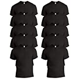Gildan Men's 10-Pack Heavy Cotton Adult T-Shirt (G5000), Black, 4X-Large