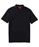 IZOD Men's Tall Advantage Performance Short Sleeve Solid Polo Shirt, Black, 4X-Large Big
