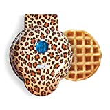 Dash Mini Waffle Maker for Individual Waffles, Hash Browns, Keto Chaffles with Easy to Clean, Non-Stick Surfaces, 4 Inch, Orange Leopard, DMW100LP