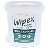 Gym Wipes by Wipex – Natural Surface Cleaning with Lemongrass & Eucalyptus for Home, Yoga Mats, Peloton Bike & Fitness Equipment, 400ct Bucket