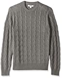 Amazon Brand - Goodthreads Men's Soft Cotton Cable Stitch Crewneck Sweater