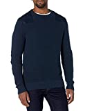 Amazon Brand - Goodthreads Men's Soft Cotton Military Sweater, Navy Large