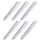 Barrina LED Shop Light, 45W 4800lm 5000K Daylight White, Frosted Cover, 4FT LED Wraparound Light Fixture, Linear Flush Mount Ceiling Light for Garage Workshop Office Basement Workbench(6-Pack)