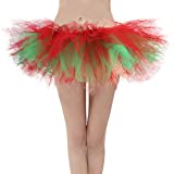 Topdress Layered Tulle Tutu Skirts Red Green Xmas Regular Sizing