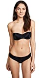 Fleur du Mal Women's Satin Strapless Underwire Bra, Black, 34D