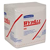 WypAll 41200 X70 Cloths, 1/4 Fold, 12 1/2 x 12, White, 76 per Pack (Case of 12 Packs)