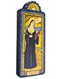 Saint Hildegard Von Bingen Inspirational Handmade Retablo Plaque, 3.5 x 8.5 Inches