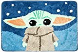 Jay Franco Star Wars The Mandalorian Blue Space Tufted Cotton Bath Rug, Kids Bath Features Baby Yoda Grogu (Official Star Wars Product)