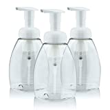 [10oz] Foaming Soap Dispenser Bottles - Chalk Labels & Pen Included - Perfect for Liquid Soap & Castile Foaming Hand Soap on Kitchen and Bathroom Sinks - Easy Press Pump for Adults & Kids [3 Pack]