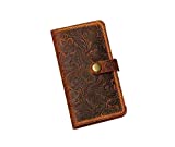 Women embossing leather iPhone 12 wallet case iPhone 11 pro mobile wallet/tooled leather iPhone X XS Max wallet case cover - IP20MW-B