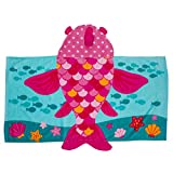 Stephen Joseph Unisex Kids Bath and Beach Soft Cotton Velour Hooded Towel, Size 46”x24”