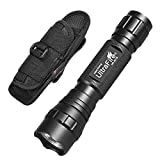 ULTRAFIRE Tactical Flashlight with Holster, Single Mode LED Flashlight 1000 High Lumen Duty Flashlights with Belt Holster and Charger, Bright Small Flash Light WF-501B