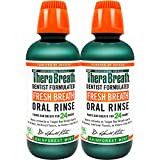 TheraBreath Fresh Breath Dentist Formulated Oral Rinse, Rainforest Mint, 16 Ounce (Pack of 2)