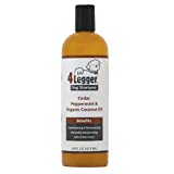 4Legger USDA Certified Organic Dog Shampoo and Conditioner - All Natural Dog Shampoo Eliminates Odor with Cedar Essential Oil, Coconut Oil, and Aloe for Soothing Relief of Itchy Skin - Made in USA