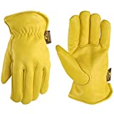 Men's Deerskin Winter Work Gloves,100-gram Thinsulate Insulation, Fleece-Lined, X-Large (Wells Lamont 963XL)