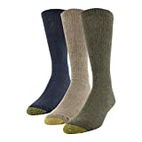 Gold Toe Men's Uptown Crew Socks, 3-Pairs, Olive/Tobacco, Large