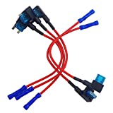 JABINCO 5 Pack 12V Car Add-a-Circuit Fuse TAP Adapter Mini ATM APM Blade Fuse Holder