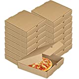 15 Pcs Pizza Boxes, Lainrrew Kraft Corrugated Pizza Boxes Cardboard Boxes Take Out Containers Gift Packing Boxes Takeaway Mailing Shipping Storage Boxes for Pizza, Cake, Cookies, Food (7 inch)