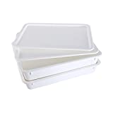 Pizza Dough Proofing Box - Stackable Commercial Quality Trays with Covers (17.25 x 13 Inches) - 2 Trays and 2 Covers