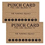 50 Rewards Punch Cards-Incentive Cards for Kids, Students, Teachers, Small Business, Classroom, Chores, Reading Incentive Awards for Teaching Reinforcement Loyalty Cards for Business Customers.