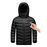 Kids Winter Heated Jacket with Hood for Boys Girls Winter Gift(BATTERY NOT INCLUDED)
