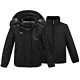 Wantdo Girl's 3 in 1 Interchange Snow Coat Windproof Fleece Liner Jacket Waterproof Black 8